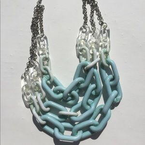 21” Nordstrom 3 Chain Link Blue layered Necklace